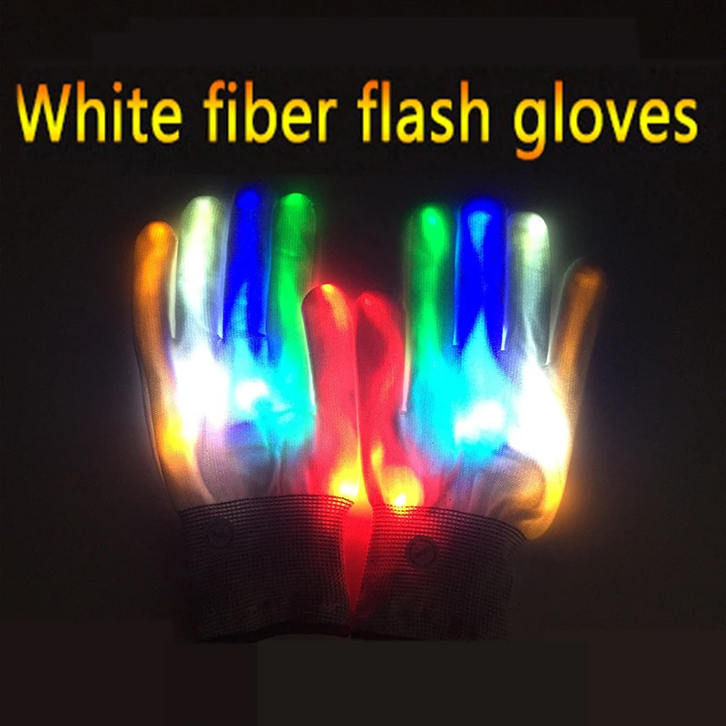 

1 Pairs LED Flashing Gloves Glow Light Up Finger Lighting Dance Party Decoration Glow Party Supplies Choreography Props Christma