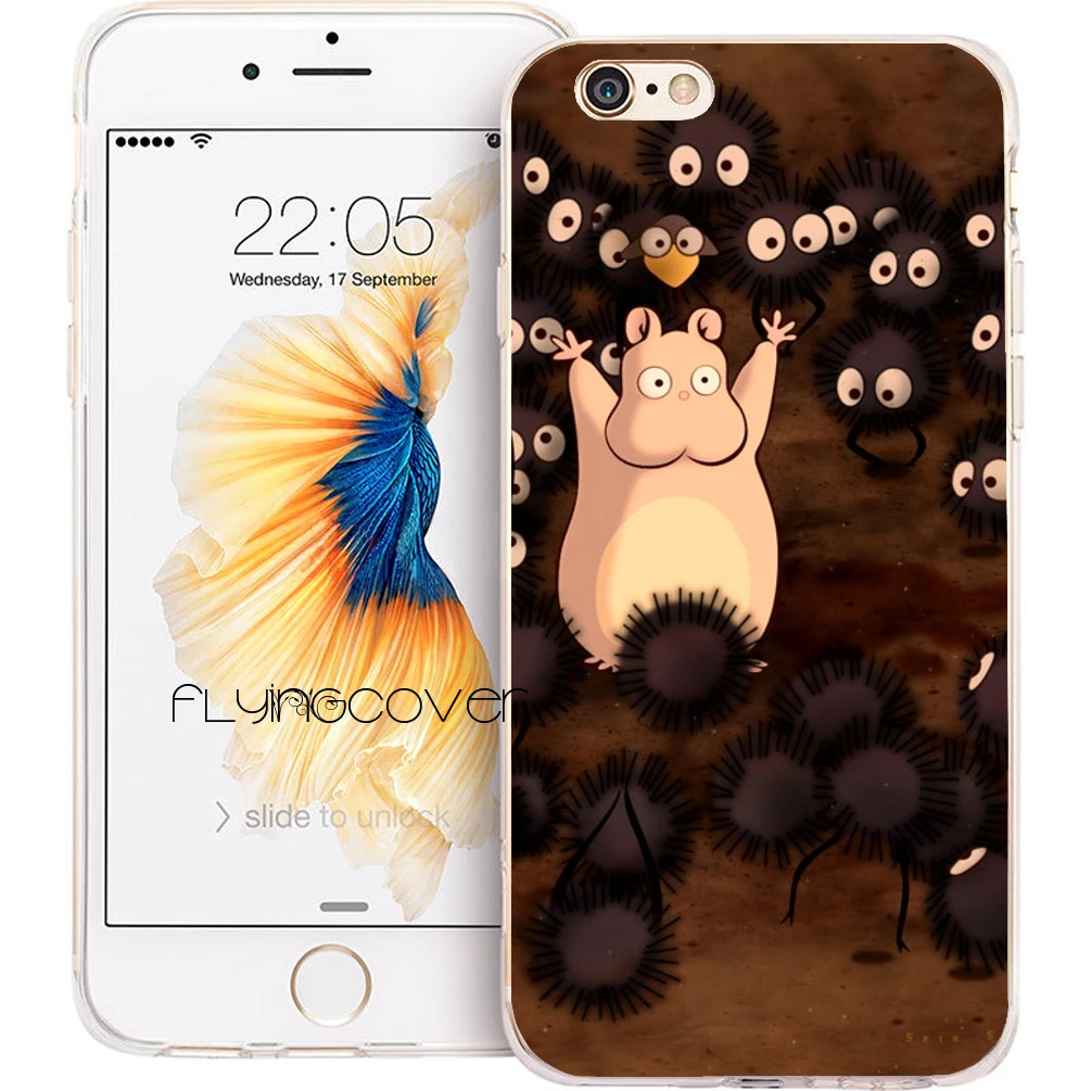 Coque Soot Sprites Anime Clear Soft Silicone Phone Cases for iPhone XS Max XR X 7 8 6 6S Plus 5S 5 SE 5C 4S 4 iPod Touch 6. |