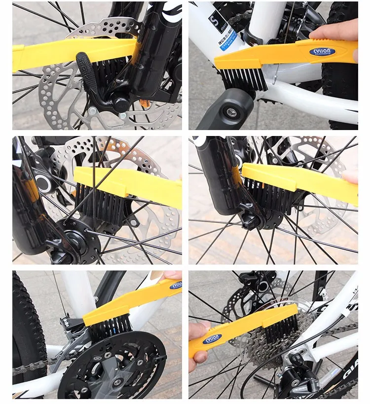 CYLION 6 шт./лот Многофункциональный горный велосипед набор инструментов для уборки велосипедных шин щетка велосипедная цепь тормозной диск обод колеса очиститель