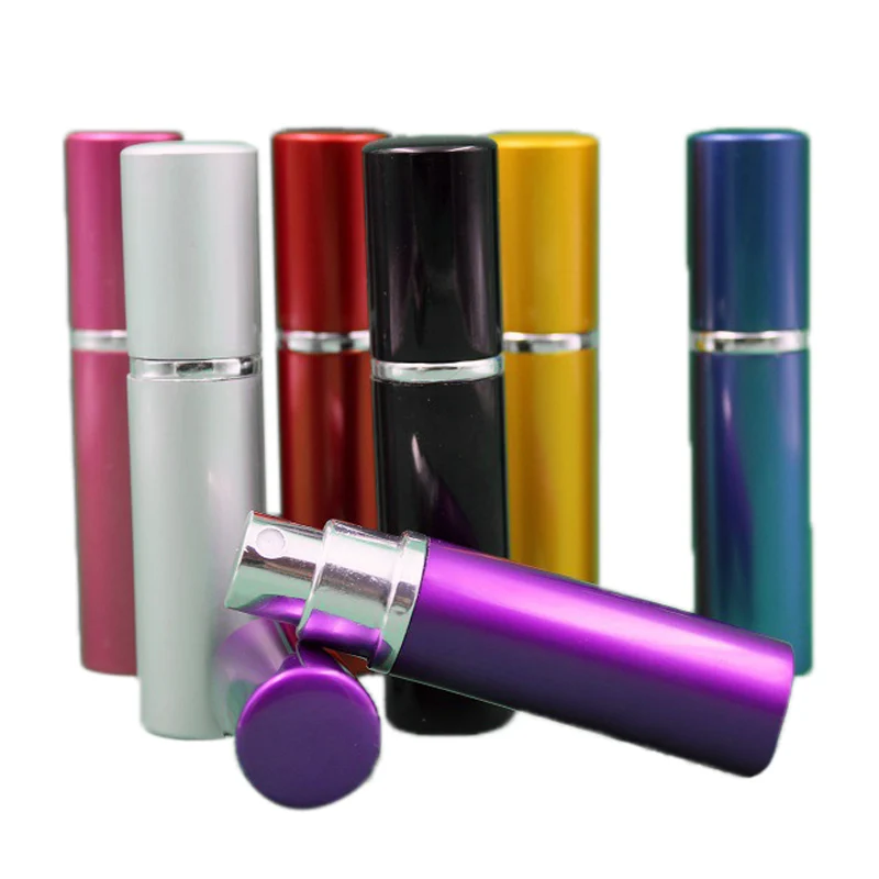 

Refillable Bottle Aluminium Compact Portable Empty Atomizer 10ml 5ml Fragrance Glass Scent Bottle Spray Container