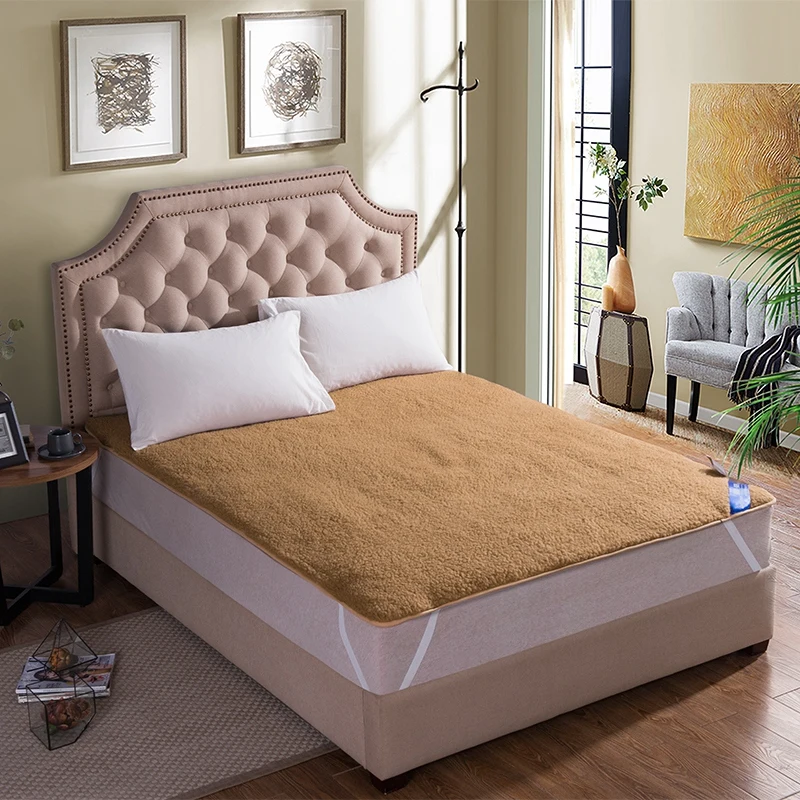 Качественный стеганый матрас из шерсти, теплый мягкий Флокированный шерстяной коврик для кровати, плоский лист для кровати 0,9 м-2,0 м