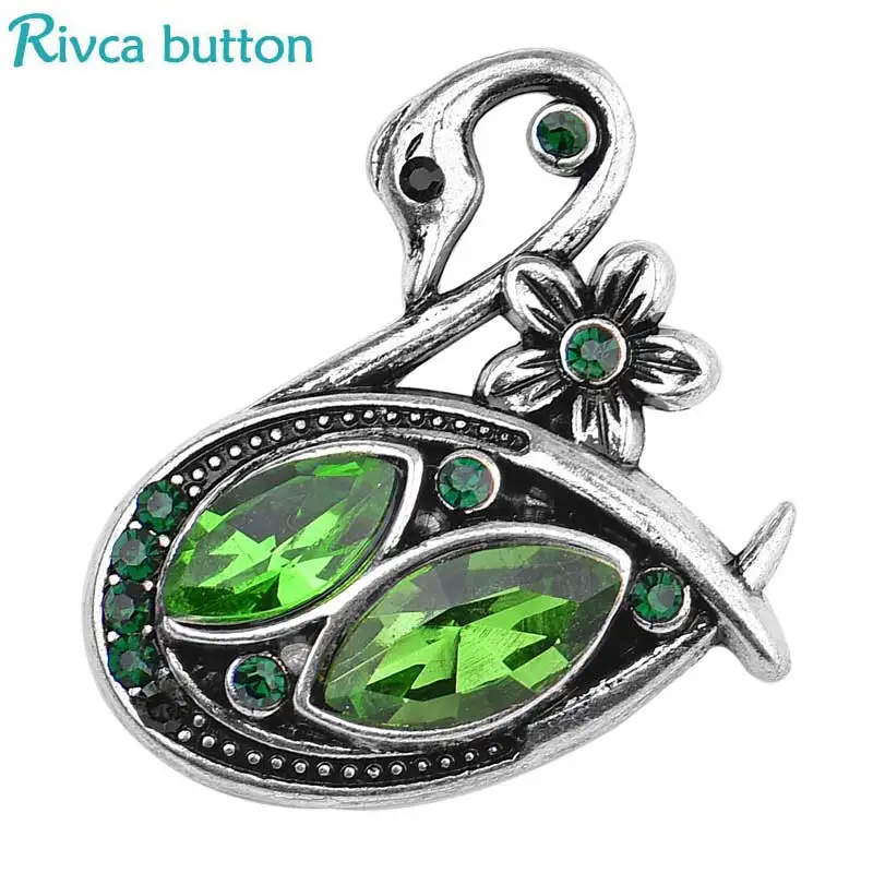 

Rivca Snap Jewelry DIY 18mm butterfly frog swan tortoise Snap Fit Charm leather alloy fashion Bracelet jewelery