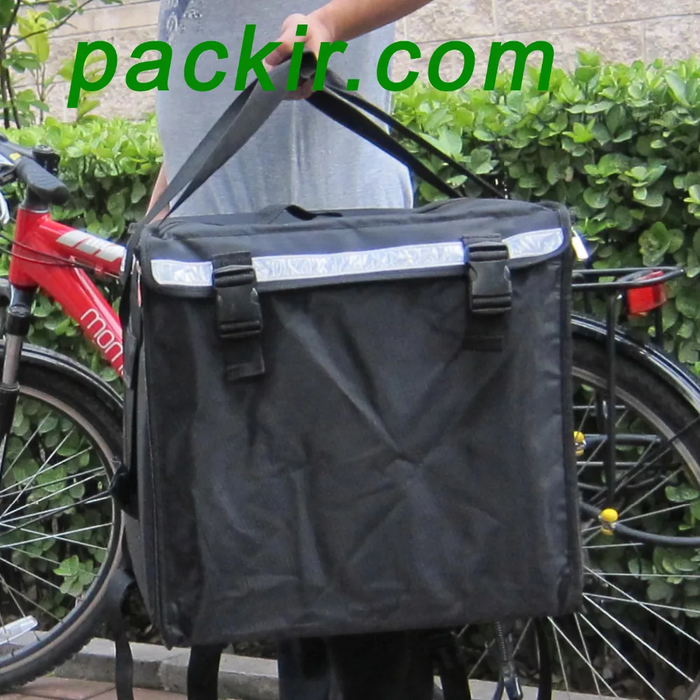 PK-64A: сумка для доставки пиццы, 14-16 дюймов рюкзак для доставки пиццы, сохраняет тепло, боковая+ верхняя загрузка, застежка-молния, 1" L x 16" W x 1" H