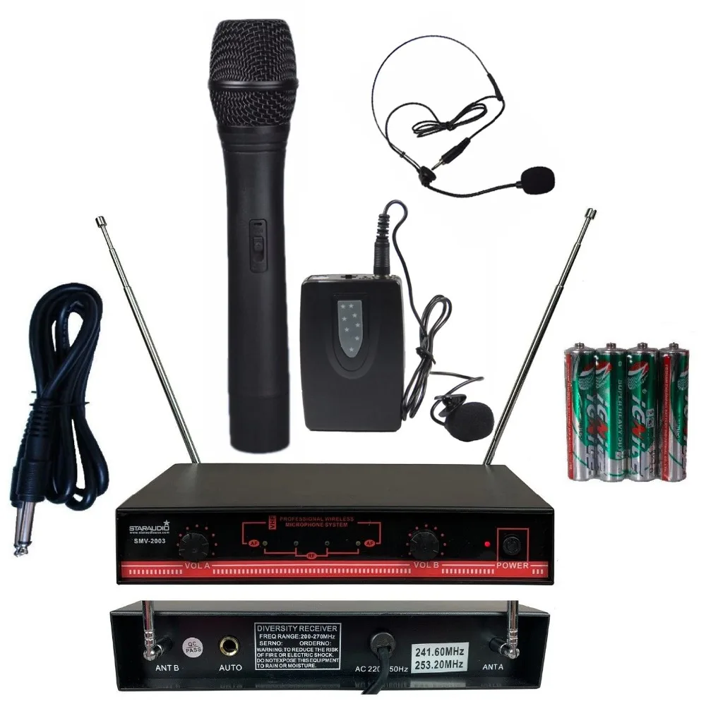 dual channel church 2ch headest lapel wireless microphone system