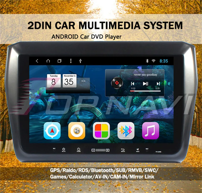 android car 2din gps For Suzuki Swift 2017