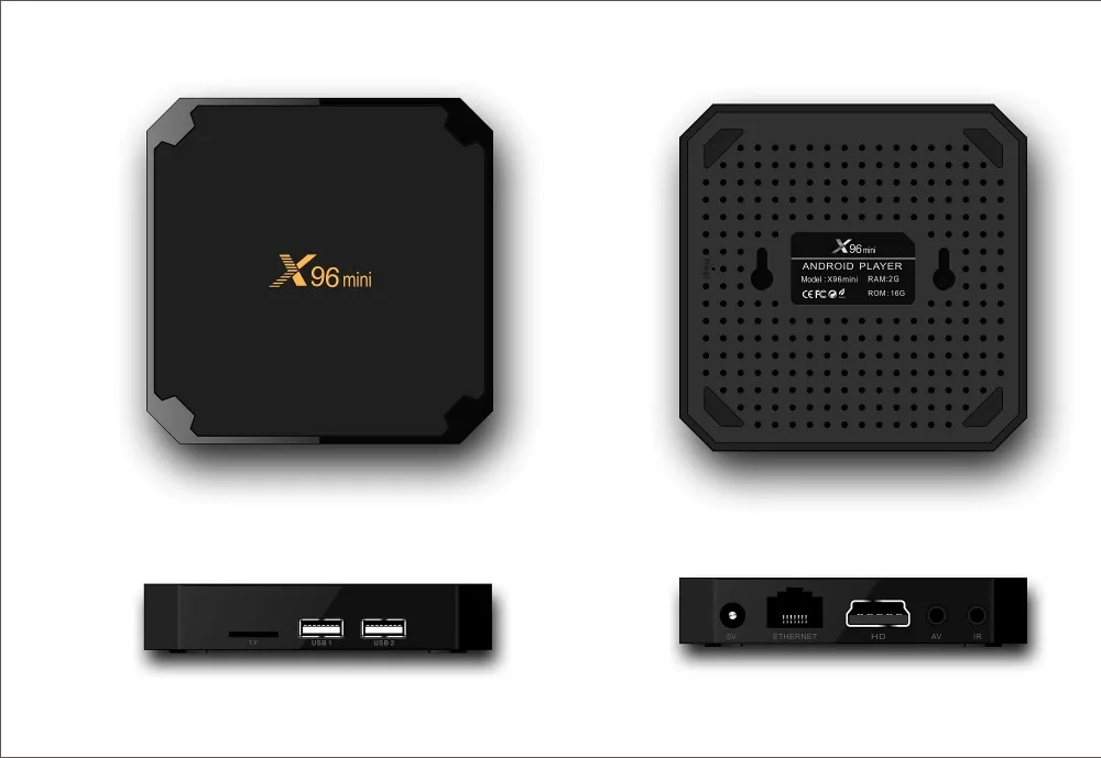 VONTAR X96mini Android 7,1 Smart tv BOX 2 Гб 16 Гб четырехъядерный процессор Amlogic S905W 2,4 ГГц WiFi X96 мини 1 ГБ 8 ГБ ТВ-приставка Android 9,0