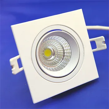 

Square Dimmable LED COB Down Light 9W Recessed Spot Ceiling Downlight With Ultra Brightness Epistar COB Chip AC 110-240V