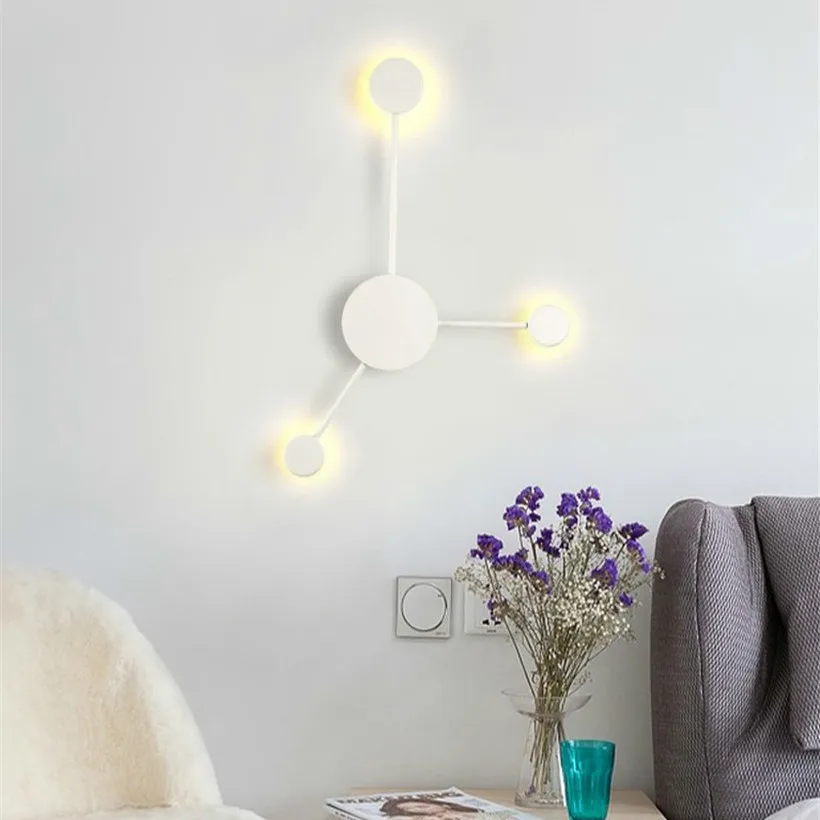 Геометрический светодиодный настенный светильник скандинавский дизайнерский Декор домашний настенный светильник для гостиной спальни светильник ing современный бра Лофт светодиодный настенный светильник