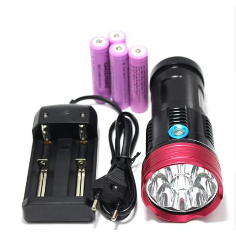 

High Power LED Flashlight Torch 15000 Lumens Wide Range Outdoor LED Lantern 9 x XM-L T6 Strobe Light With 4 x 18650 battery