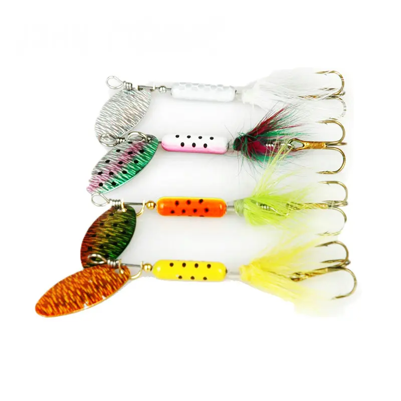 4pcs Fishing Lure Metal Spinner Bait Blade 4g Spinnerbait Bass Bait ...