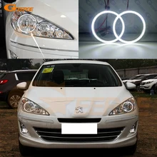 Для peugeot 408 2010 2011 2012 2013 галогенный головной светильник smd комплект светодиодов «глаза ангела» Дневной светильник отличное Ультра яркое освещение DRL