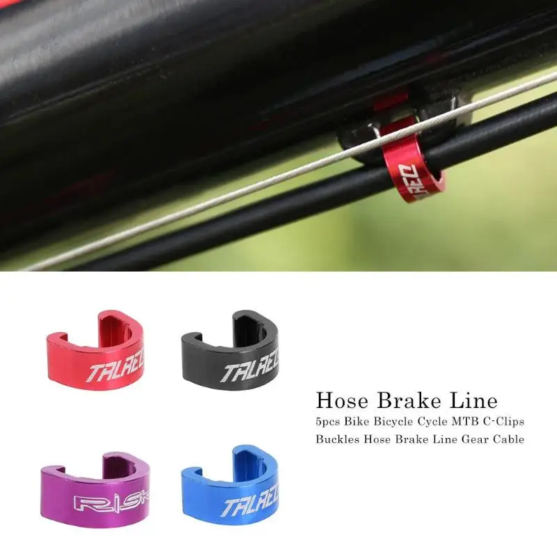 5Pcs Mountain Bike Bicycle Parts Brake Shifting Cable Housing Rotating C-ClipIB