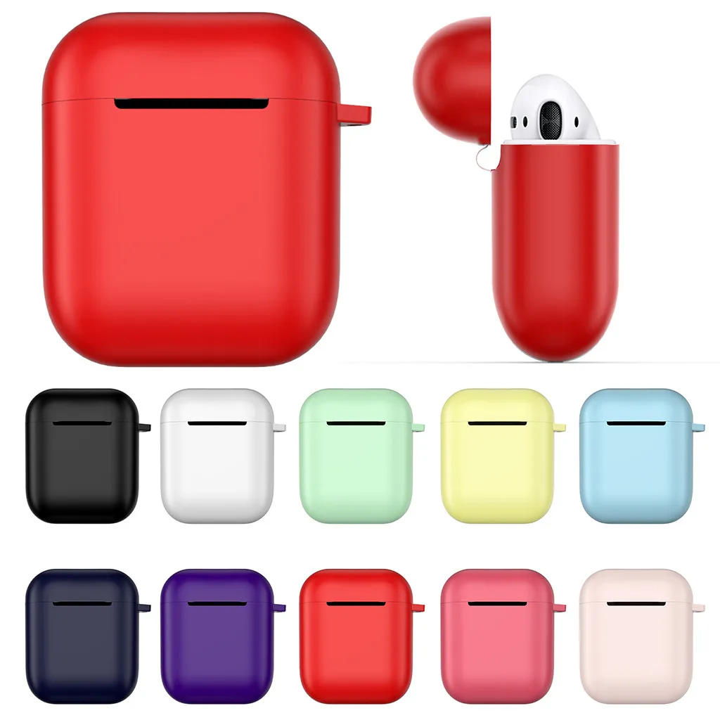 TPU Frosted Case Cover Soft Protective Skin For Apple Airpods 1th Earphone Without Wireless Charging Edition 360 Protection