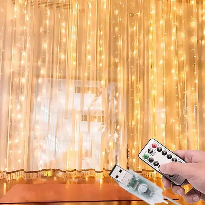

bright shiny birthday Christmas decoration led CURTAIN 3X3M