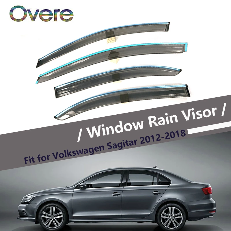 Overe 4 шт./1 комплект Дымовое окно дождевой козырек для VW Sagitar 2012 2013 2014 2015 2016 2017 2018