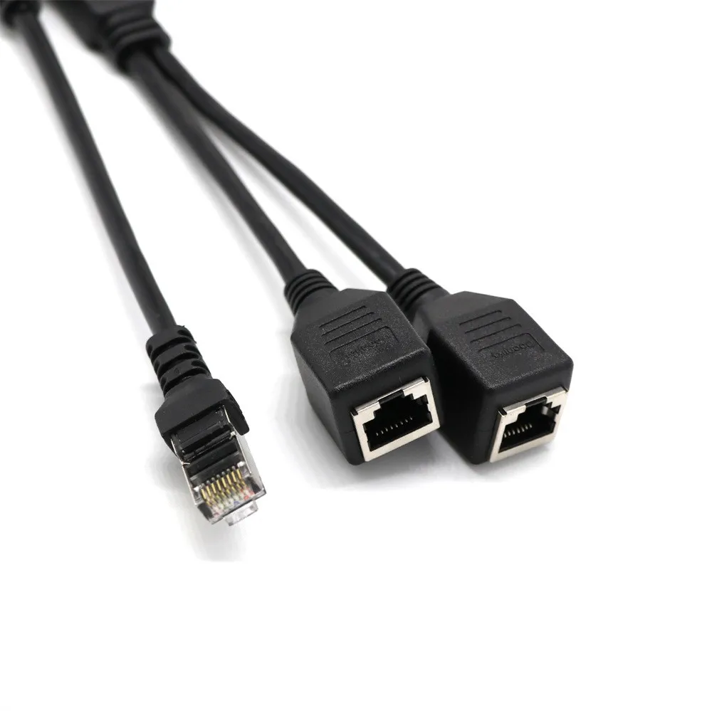 Сетевой Разветвитель RJ45 с 1 на 2 разъемами LAN Ethernet переходник удлинитель|network rj45|lan