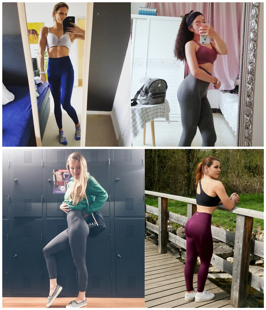 Для женщин Butt Lift спортивные Леггинсы выдалбливают Фитнес тренажерный зал