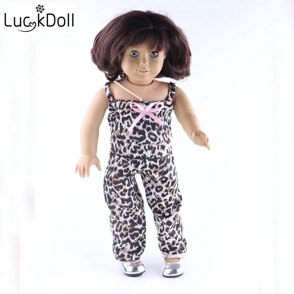 Кукла LUCKDOLL с леопардовым узором Одежда для кукол размером 18 дюймов или 43 см