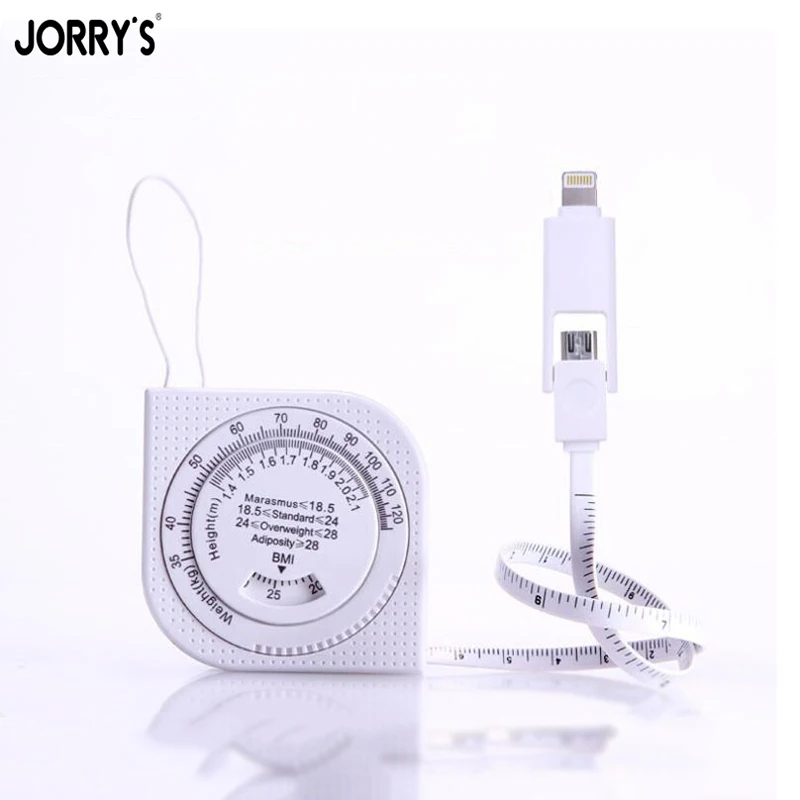 Newest Design Micro USB Cable Flat style tape measure with scale data