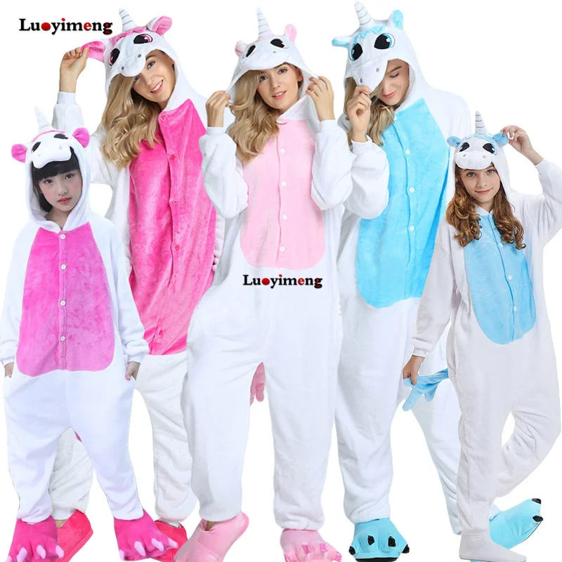 Kids Kigurumi Unicorn Pajamas Winter Hooded Animal Unicornio Pyjamas Boys Girls Sleepwear Women Onesie Licorne Panda Costumes Kids Kigurumi Unicorn Pajamas Winter Hooded Animal Unicornio Pyjamas Boys Girls Sleepwear Women Onesie Licorne Panda Costumes