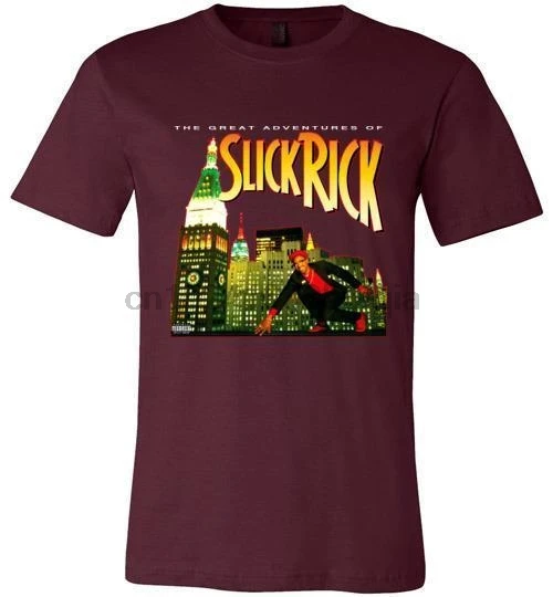 Старая школа хип хоп футболка в рэперском стиле Slick Рик маленький XXL черная |