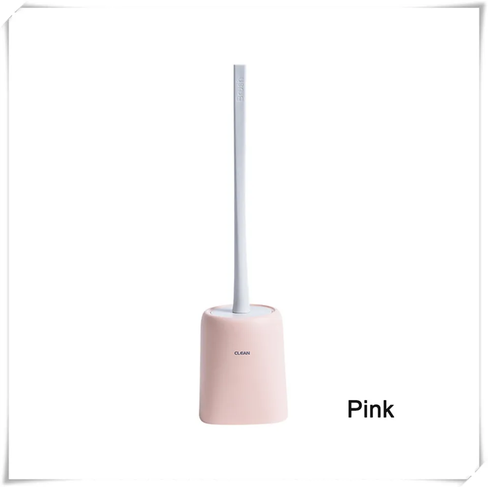MSJO силиконовый держатель для туалетной щетки, чистящая подставка для ванной, белая, синяя, TPR щетка для унитаза, креативная, нордическая, Wc щетка, держатель, силикон - Цвет: Pink Stand