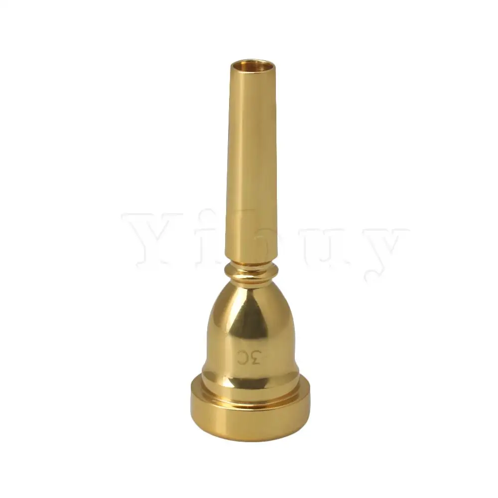 

Yibuy Golden Brass Easy-operational Mouthpiece Convenient for Small Trumpet