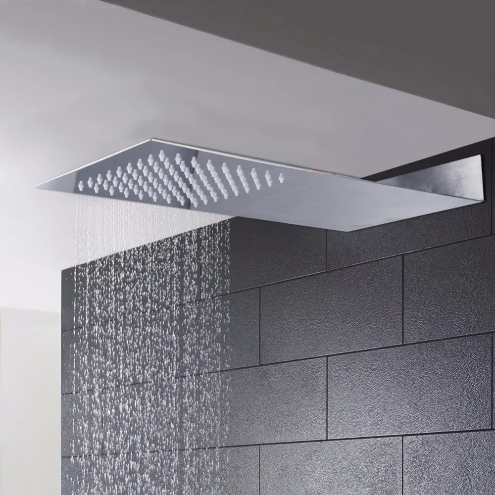 Square Stainless Steel Ultra-thin Showerheads Rainfall Shower Head Rain Shower Not Includes Shower Arm
