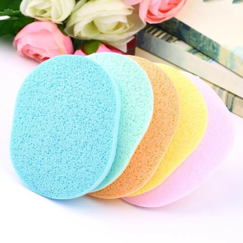 

5PCs/Set Beauty Soft Facial Cleansing Sponge Face Makeup Wash Pad Cleaning Sponge Puff Small Lightweight New Cleaning Tools