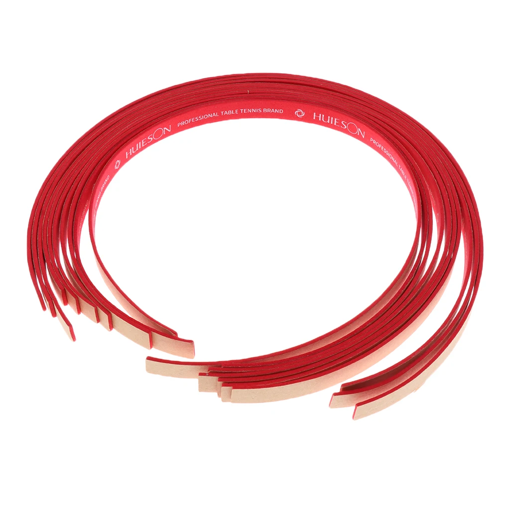 10 Pcs  49 x 1.2 x 0.1cm Table Tennis Racket Edge Tape Ping Pong Racket Side Tape Racquet Bat Side Sponge Protect Red / Black