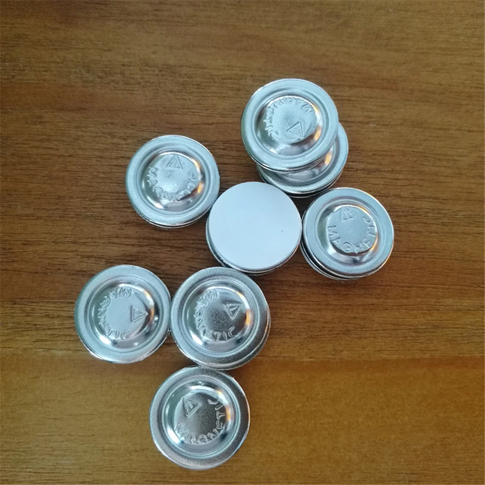 

10pc Small Round Button ID Badge Magnets Strong Magnetic Nametag Holders with Sticker Adhesive Backing For Clothing High Quality