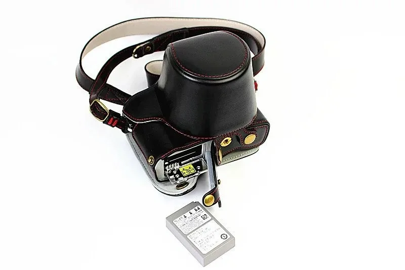 Роскошный чехол для камеры из искусственной кожи для Olympus OMD EM10 II EM10 Mark II(14-42 мм объектив) открытая батарея с ремешком