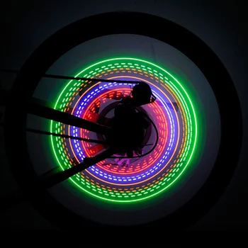 

1Pc Bike Spoke Wheel Light Cycling Bicycle Dual LED 32 Kinds Flash Pattern Night Riding YS-BUY
