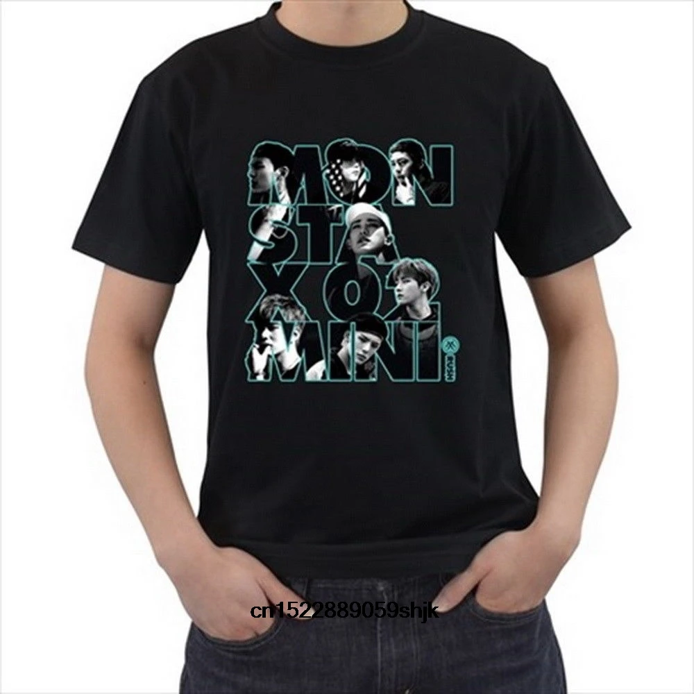 Fashion NEW Black White UNISEX T-Shirt Size S M L XL 2XL 3XL Monsta X Kpop Idol Korean | Мужская одежда
