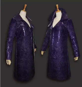 

Suicide Squad Joker Cosplay Costume Trench Coat Jacket Batman Halloween Costumes