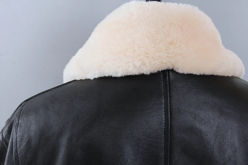 Авирекс FLY модная куртка-бомбер для ВВС Черная куртка из натуральной кожи мужская куртка из овчины с меховым воротником свободное зимнее пальто из натуральной кожи