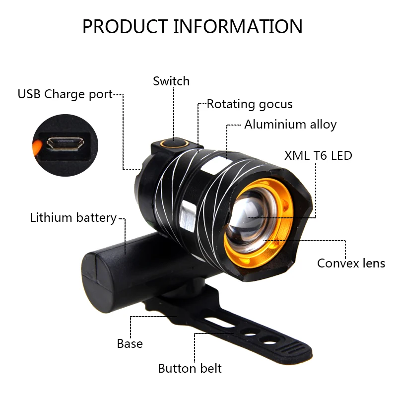 USB Перезаряжаемые светодиодный велосипед фары Велоспорт фонарик передняя велосипед лампы фонарь для велосипеда