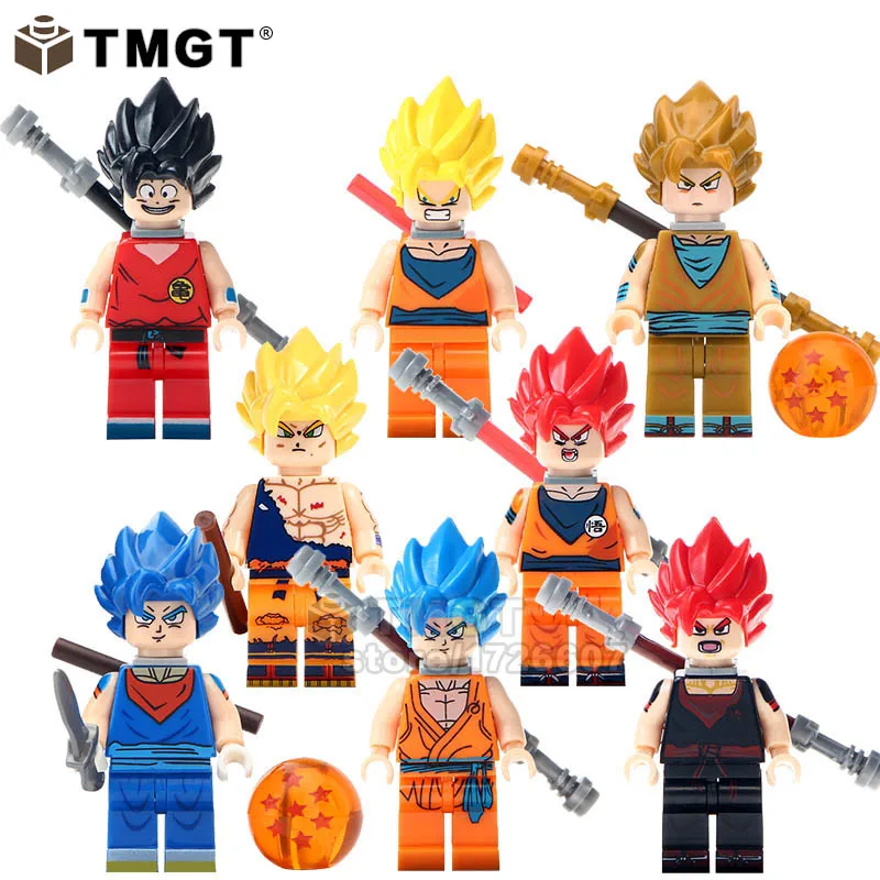 

1set of Dragon Ball Z Son Goku Vegeta Master Roshi Krillin Building Block Set Models Toys for Children