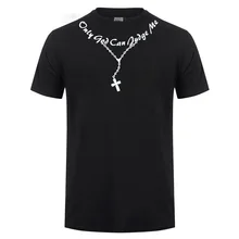Хлопковая футболка с надписью "Only God Can Judge Me Cross Rosary Tattoo Script" для Кристиана Иисуса, мужчины, женщины, хип-хоп, рэп, Swag, Повседневная футболка