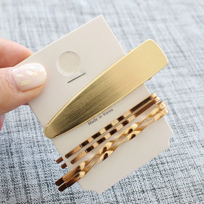 3Pcs/set Pearl Metal Gold Color Hair Clip Bobby Pin Barrette Hairband Hairpin Headdress women girls Lady Hair Styling Tool