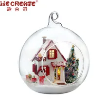 Мини-Mechrismas DIY Кукольный дом Wodden Miniatura кукольные домики набор мебели стеклянная крышка Сборка Кукольный домик игрушки для детей подарок