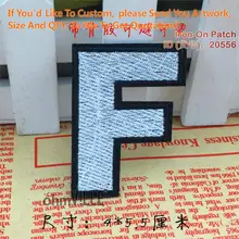 Английские буквы F Вышивка Патчи настроить номер вышивки на заказ ваши патч клеящиеся утюгом украшения патч 20556