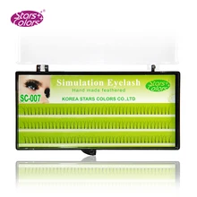 2D реснички Инструменты 10 лотков/лот поддельные ресницы натуральные накладные V Форма ресницы ресница ручной работы Макияж Расширение