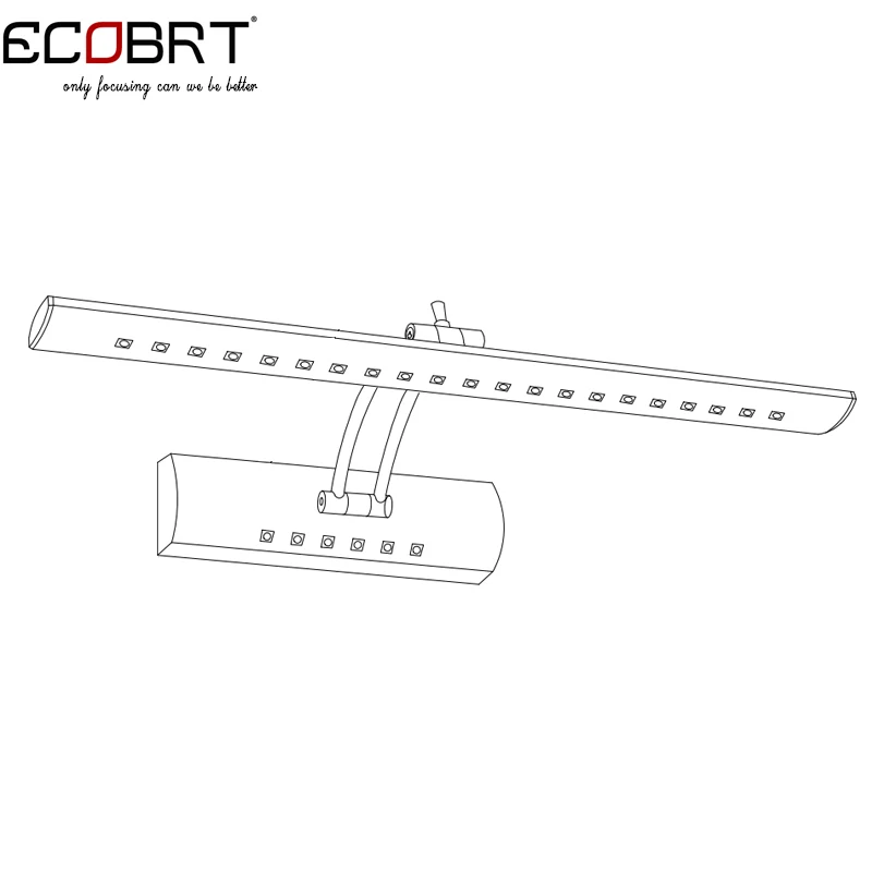 ECOBRT 7 Вт светодиодный настенный светильник из нержавеющей стали, высокое качество, светодиодный светильник для дома и ванной, CE& ROHS