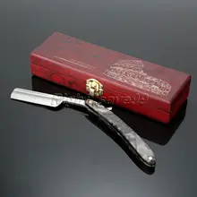 Высококачественный прямой бритвенный нож из нержавеющей стали, складной нож с акриловой ручкой Navalha De Barbeiro с деревянной подарочной коробкой, мужской подарок