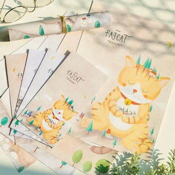 

9 Pcs/pack Cartoon 3 Envelopes + 6 Sheets Letter Fat Cat Dream Series Paper Envelope Letter Set for Gift Stationery