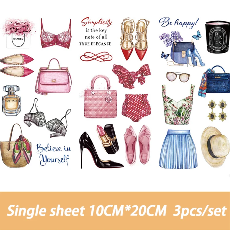 

Cute Cartoon fashion clothing Memo pad Stickers Posted It Kawaii Planner Scrapbooking Stationery Sticker Escolar School Supplies