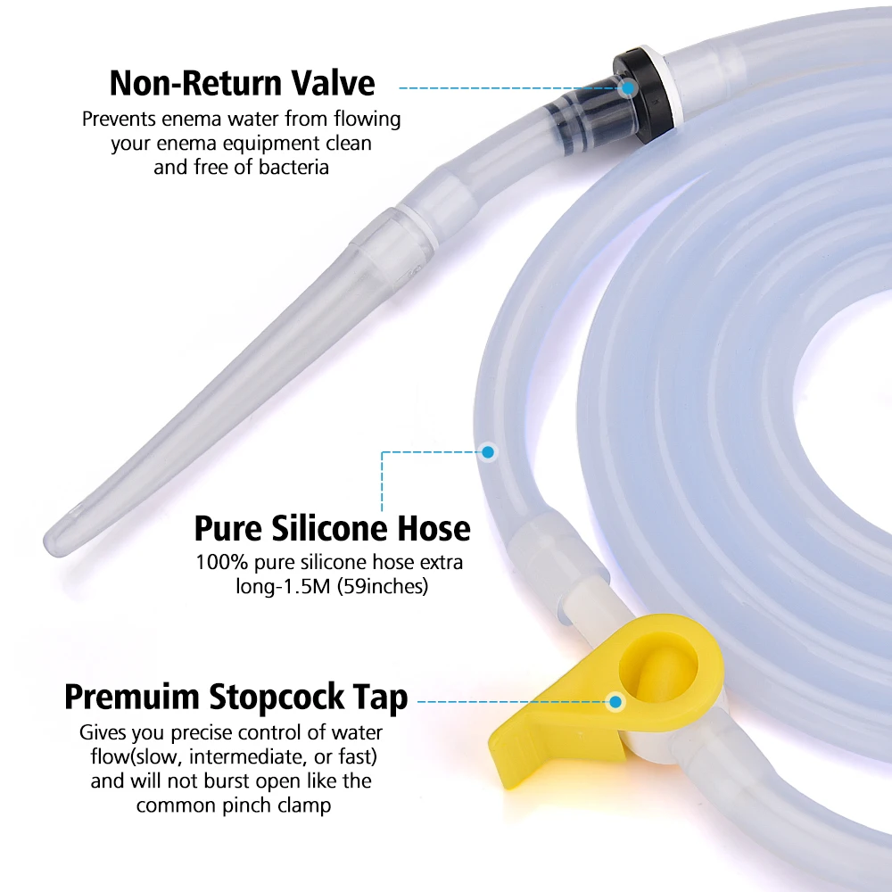 Enema Bag Reusable Silicone Gel Water Colon Anal Cleansing Enteroclysm Vaginal Washing Detoxified Bowel Bags Flush Anal Kit