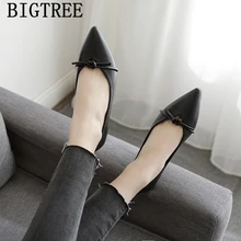 Кожаные туфли женские ботинки "Харадзюку" криперы слипоны острый носок туфли без каблуков женская обувь весна лето chaussures femme ayakkabi