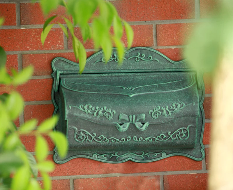 Better Box Cast Aluminum Wall Mount Mail Box Black